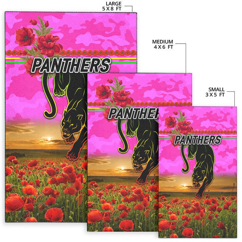 penrith-panthers-anzac-2022-area-rug-poppy-flowers-vibes-pink