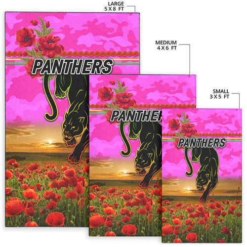 penrith-panthers-anzac-2022-area-rug-poppy-flowers-vibes-pink