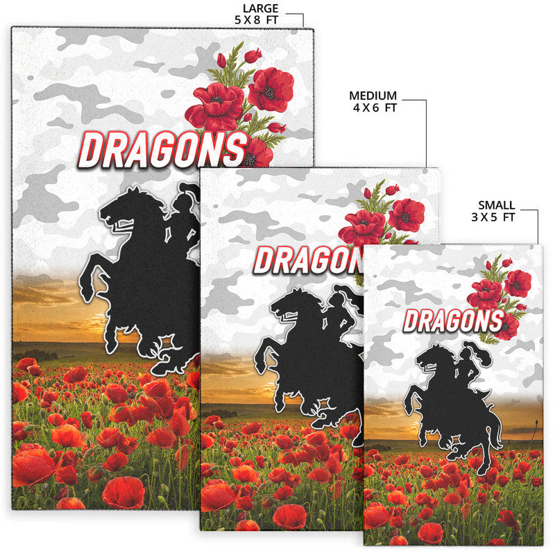 st-george-illawarra-dragons-anzac-2022-area-rug-poppy-flowers-vibes-white