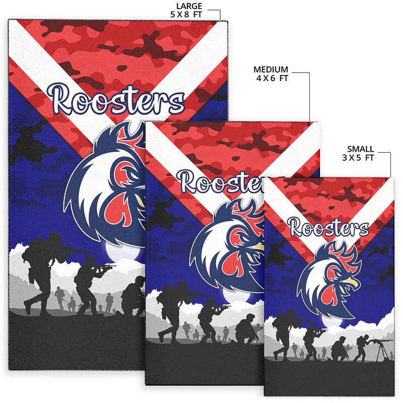 sydney-roosters-anzac-2022-area-rug-simple-style-blue