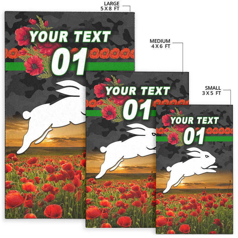 custom-personalised-south-sydney-rabbitohs-anzac-2022-area-rug-poppy-flowers-vibes-black
