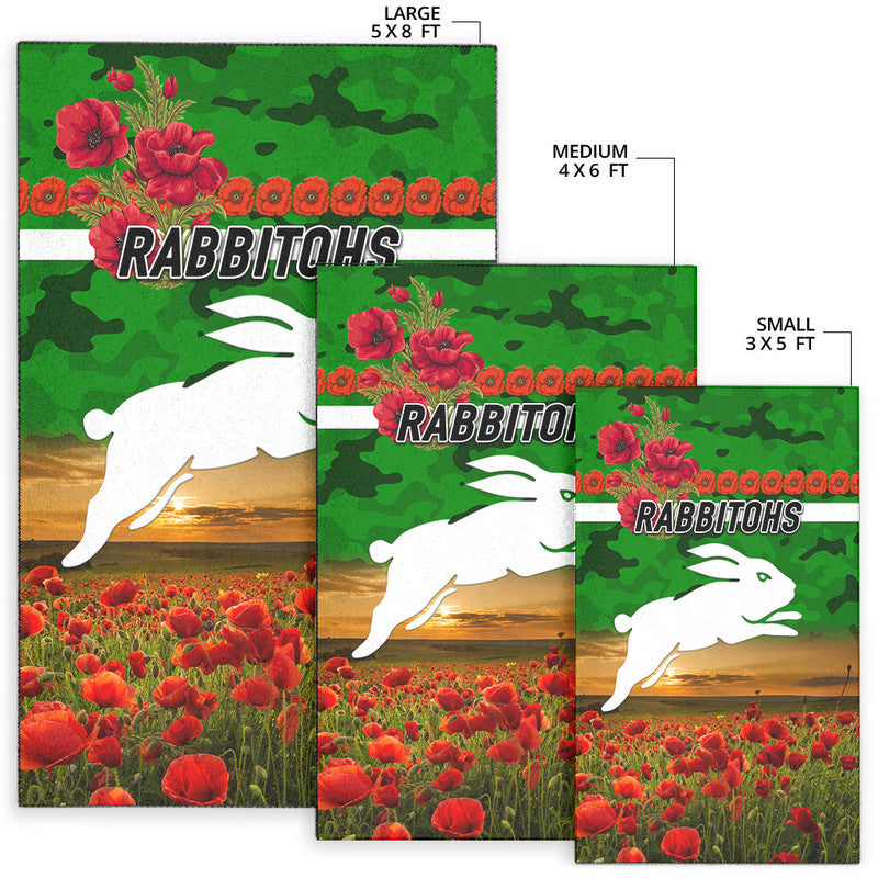 south-sydney-rabbitohs-anzac-2022-area-rug-poppy-flowers-vibes-green