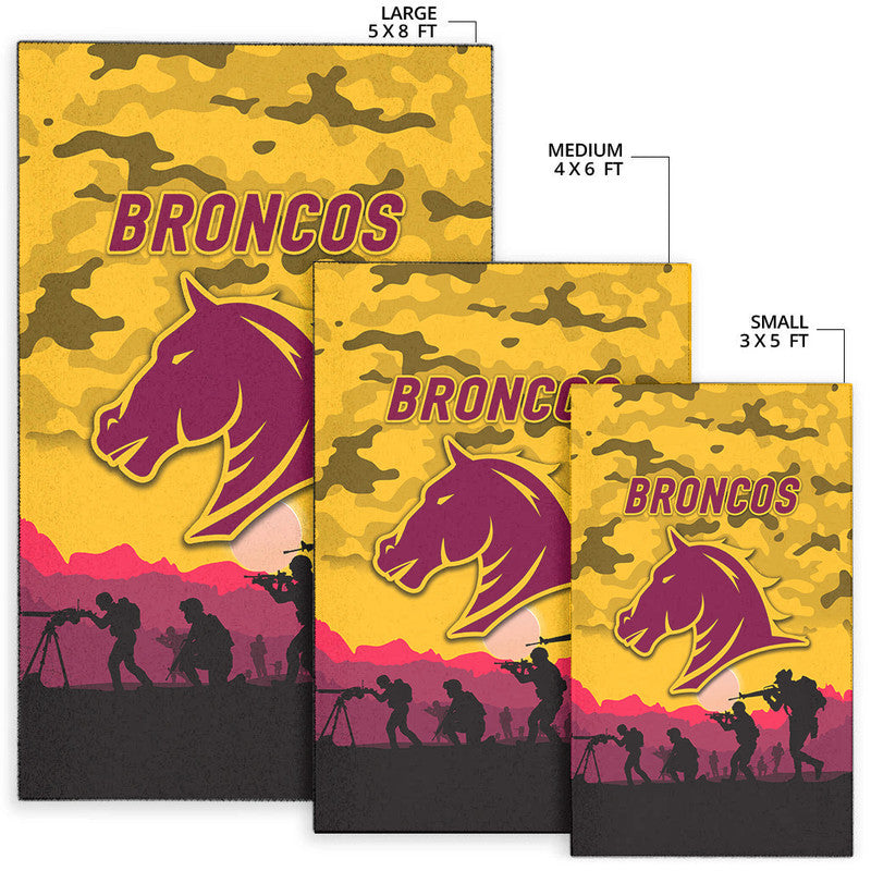 brisbane-broncos-anzac-2022-area-rug-simple-style-gold