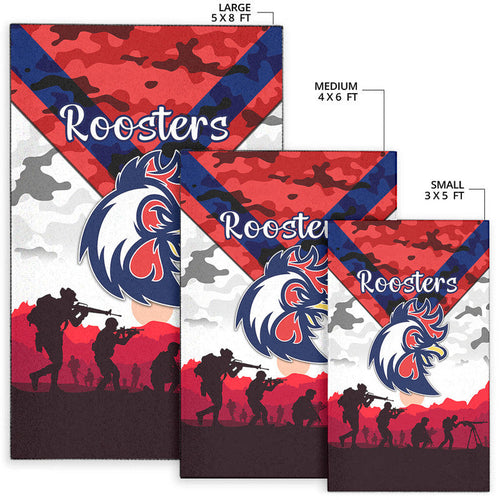 sydney-roosters-anzac-2022-area-rug-simple-style-white