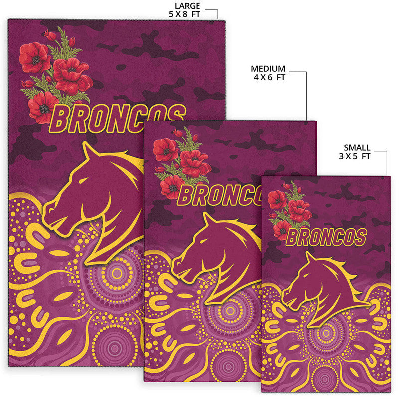 brisbane-broncos-anzac-2022-area-rug-indigenous-vibes