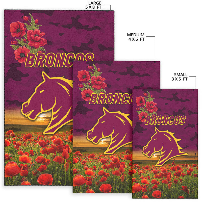 brisbane-broncos-anzac-2022-area-rug-poppy-flowers-vibes