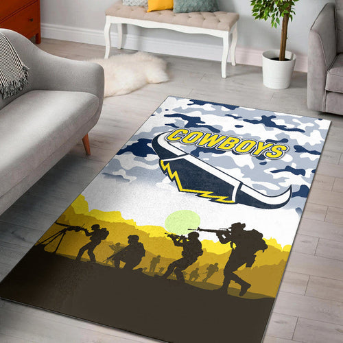 north-queensland-cowboys-anzac-2022-area-rug-simple-style-white