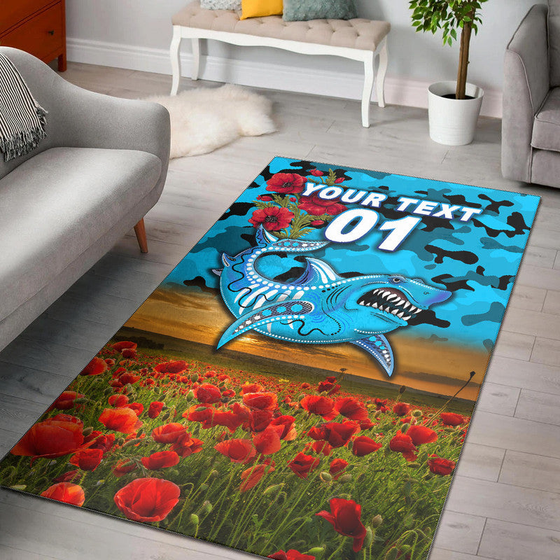 custom-personalised-cronulla-sutherland-sharks-anzac-2022-area-rug-poppy-flowers-vibes