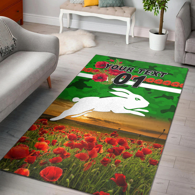 custom-personalised-south-sydney-rabbitohs-anzac-2022-area-rug-poppy-flowers-vibes-green