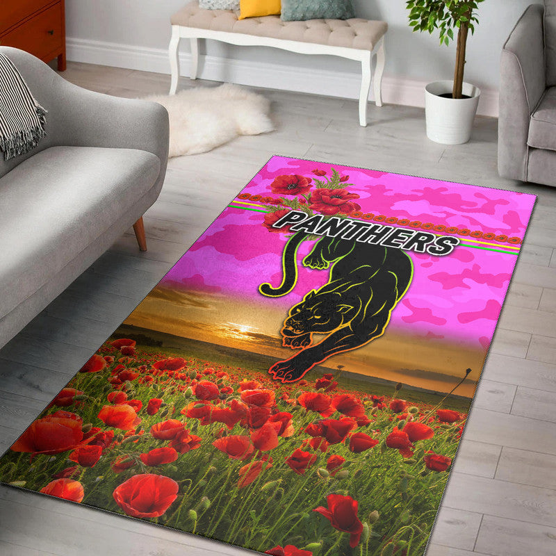 penrith-panthers-anzac-2022-area-rug-poppy-flowers-vibes-pink