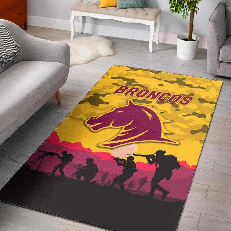 brisbane-broncos-anzac-2022-area-rug-simple-style-gold