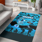 cronulla-sutherland-sharks-anzac-2022-area-rug-simple-style-black