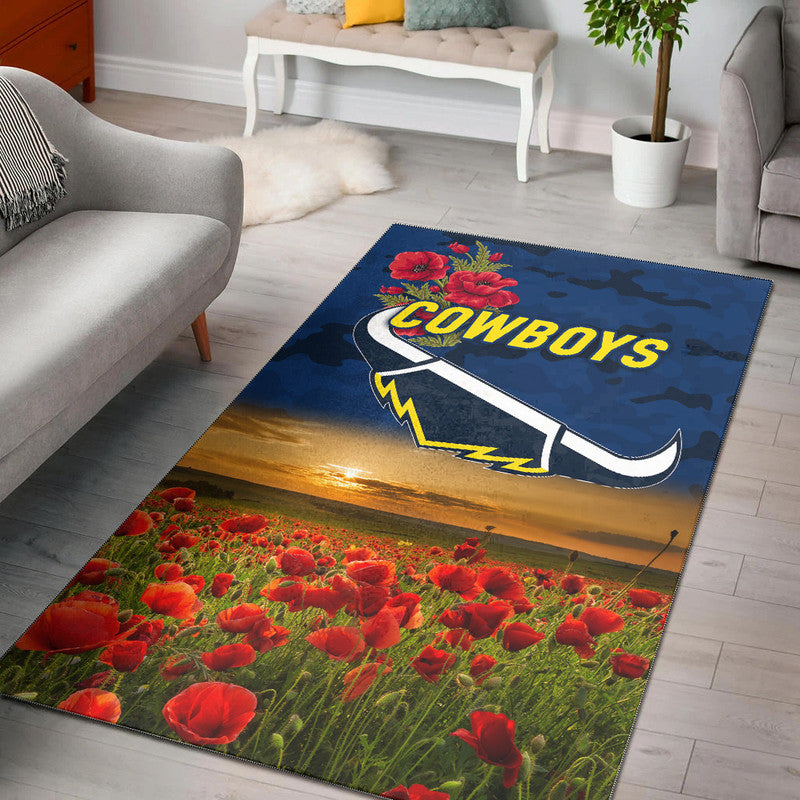 north-queensland-cowboys-anzac-2022-area-rug-poppy-flowers-vibes-blue