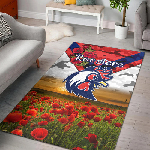 sydney-roosters-anzac-2022-area-rug-poppy-flowers-vibes-white