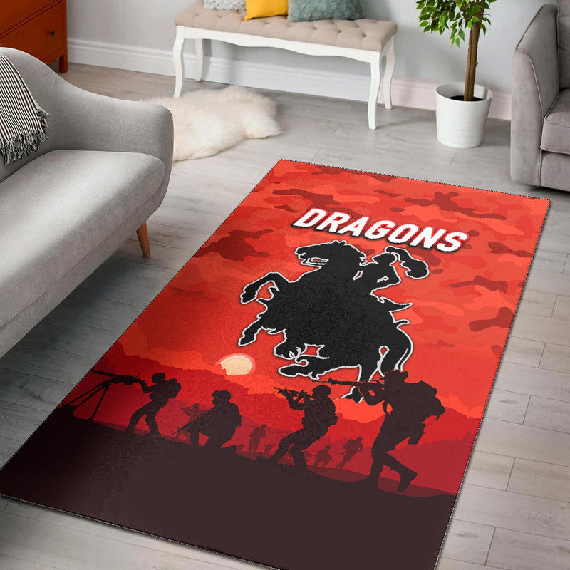 st-george-illawarra-dragons-anzac-2022-area-rug-simple-style-red
