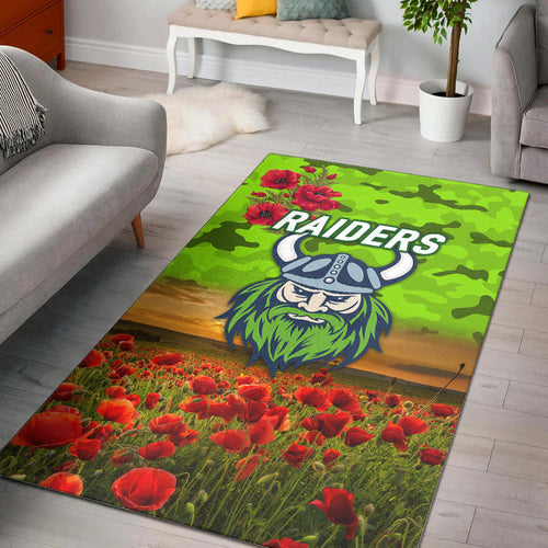 canberra-raiders-anzac-2022-area-rug-poppy-flowers-vibes
