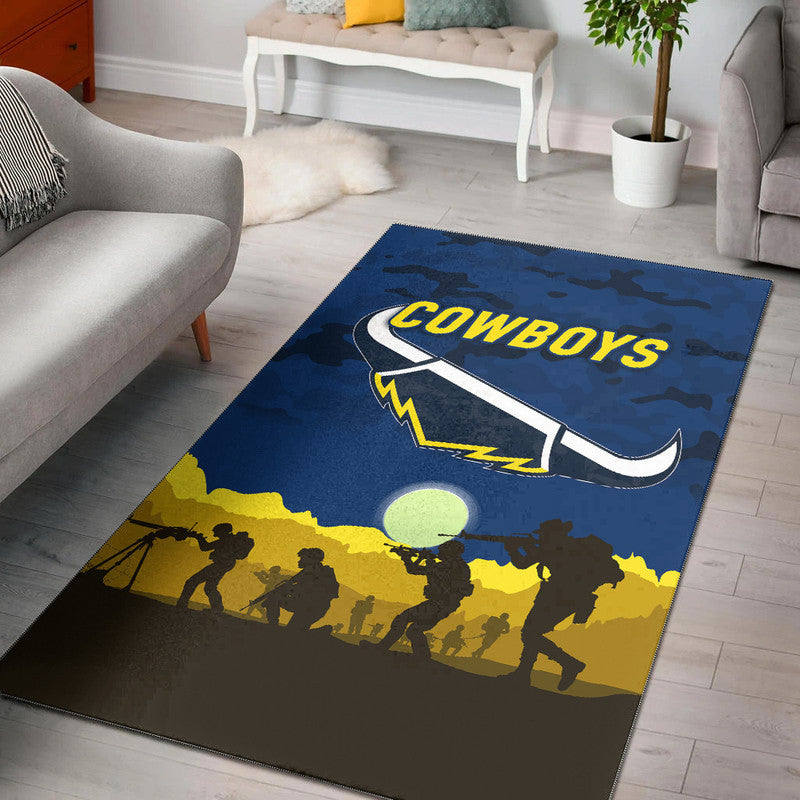 north-queensland-cowboys-anzac-2022-area-rug-simple-style-blue