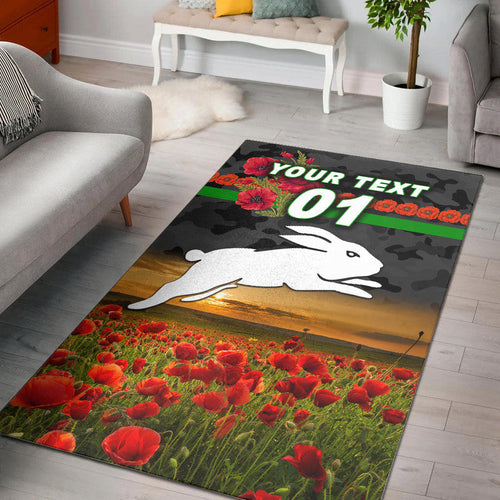 custom-personalised-south-sydney-rabbitohs-anzac-2022-area-rug-poppy-flowers-vibes-black