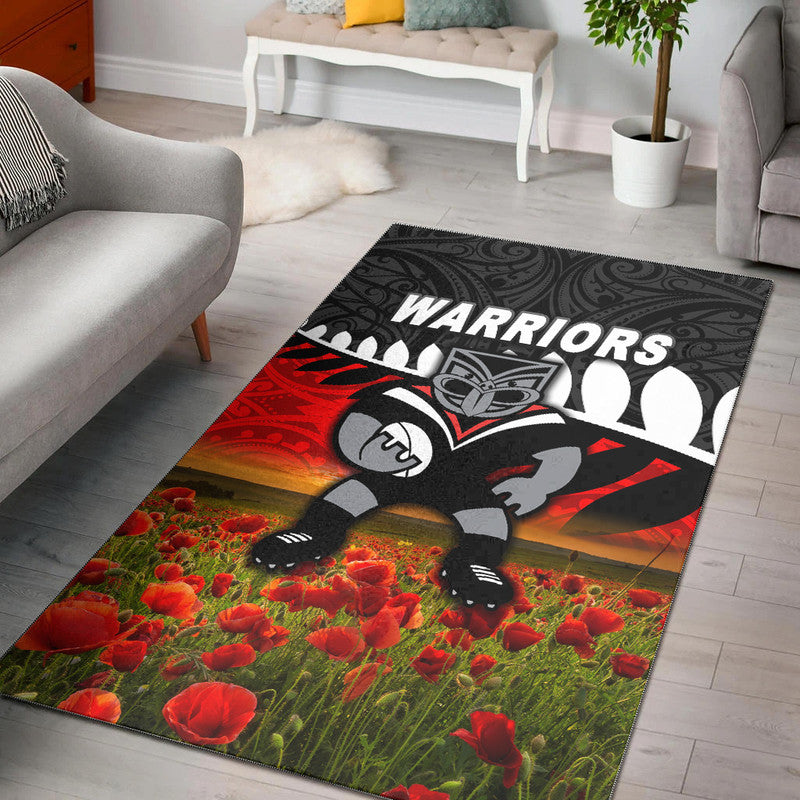 new-zealand-warriors-anzac-2022-area-rug-maori-poppy-flowers-vibes