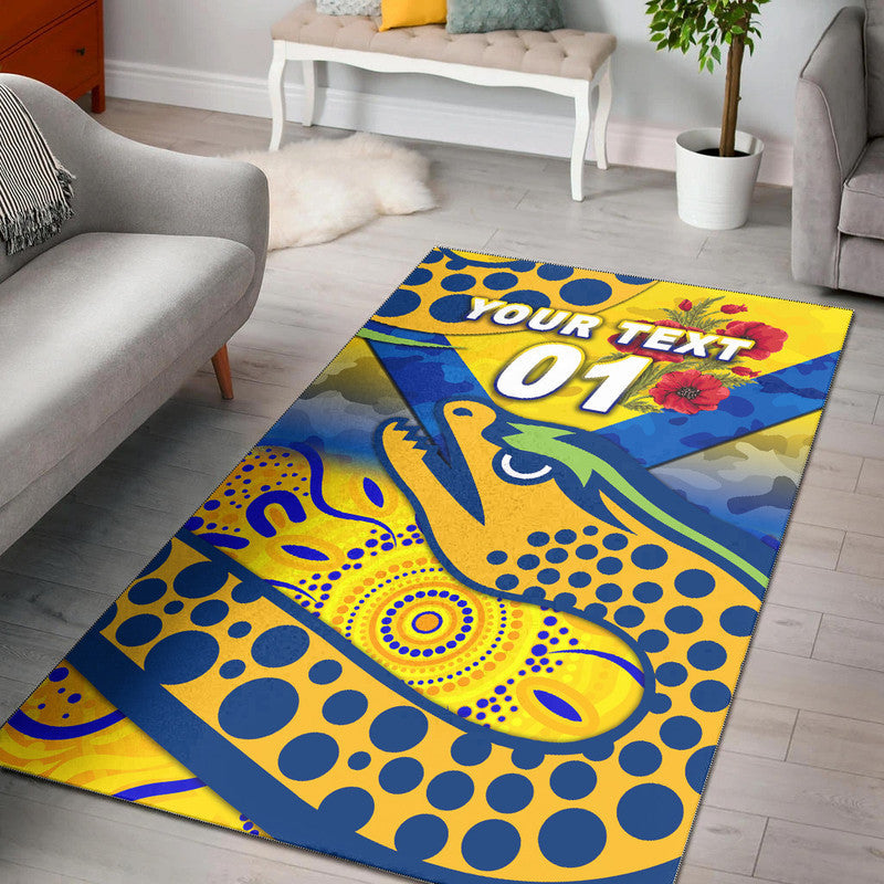custom-personalised-parramatta-eels-anzac-2022-area-rug-indigenous-vibes-gold