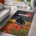 st-george-illawarra-dragons-anzac-2022-area-rug-poppy-flowers-vibes-black
