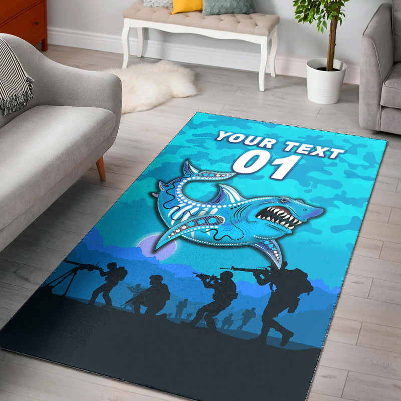custom-personalised-cronulla-sutherland-sharks-anzac-2022-area-rug-simple-style-blue