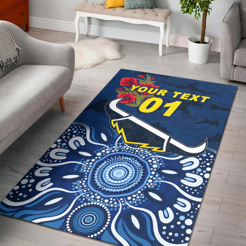 custom-personalised-north-queensland-cowboys-anzac-2022-area-rug-indigenous-vibes-blue