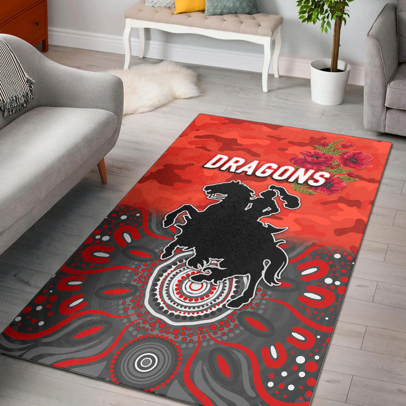 st-george-illawarra-dragons-anzac-2022-area-rug-indigenous-vibes-red