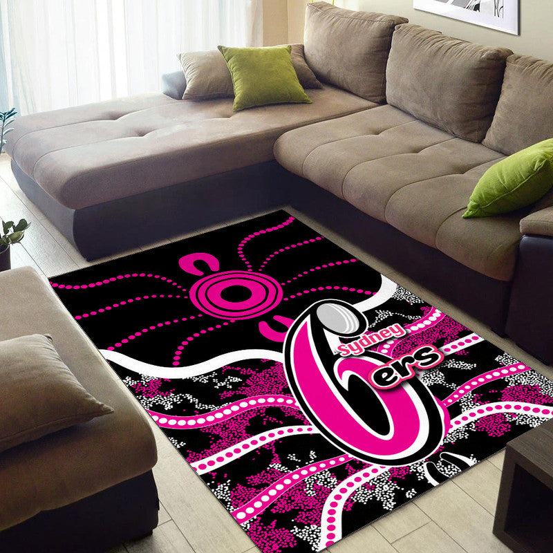 sydney-sixers-area-rug-cricket-dot-aboriginal