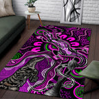 aboriginal-lizard-area-rug-pink-color