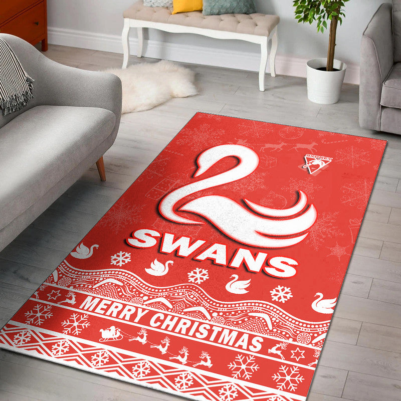 sydney-swans-unique-winter-season-area-rug-swans-merry-christmas-no1