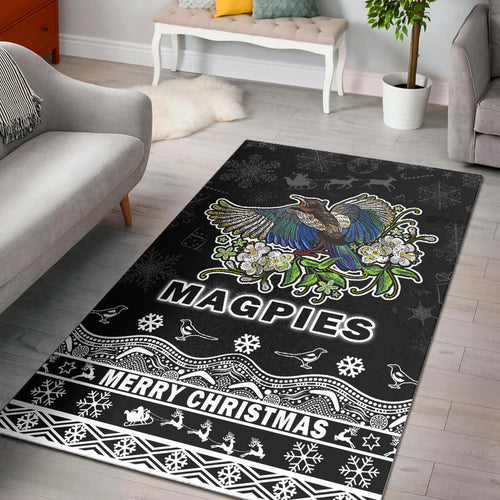 collingwood-pies-unique-winter-season-area-rug-magpies-merry-christmas-no1