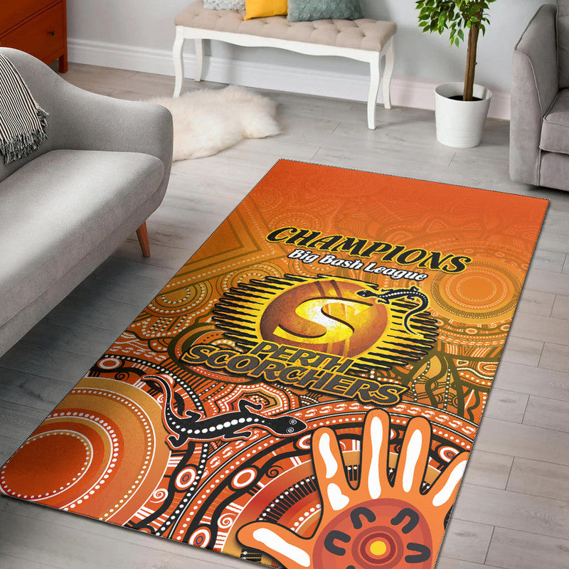 perth-scorchers-champions-area-rug-lizard-indigenous-aboriginal