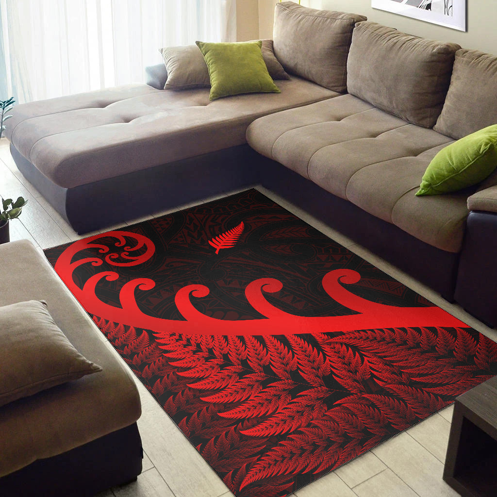 new-zealand-rugby-maori-area-rug-silver-fern-koru-vibes-red