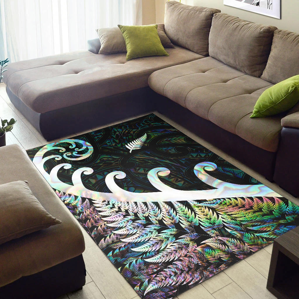 new-zealand-rugby-maori-area-rug-silver-fern-koru-vibes-paua-shell