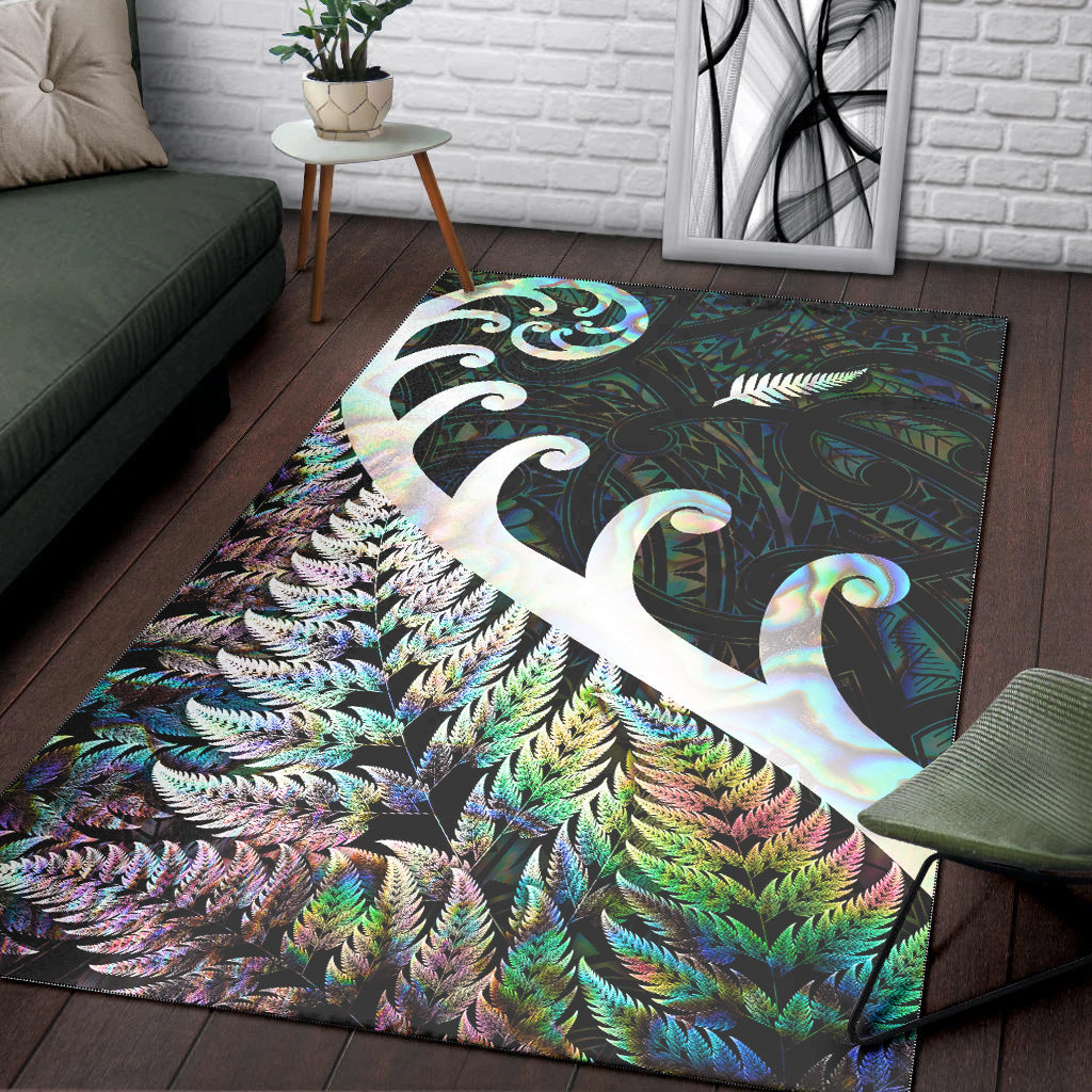 new-zealand-rugby-maori-area-rug-silver-fern-koru-vibes-paua-shell