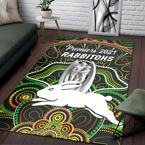 south-sydney-rabbitohs-area-rug-2021-indigenous-premiers-trophy-black