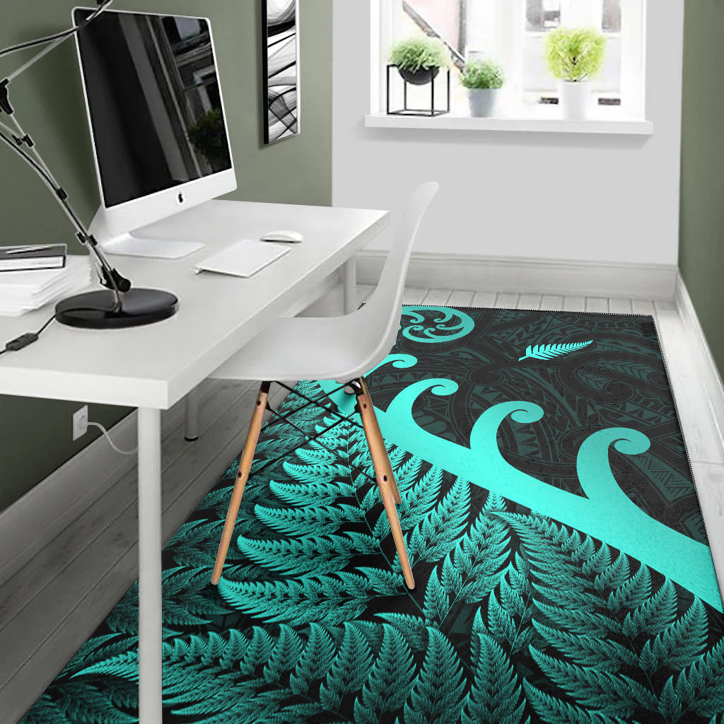 new-zealand-rugby-maori-area-rug-silver-fern-koru-vibes-turquoise