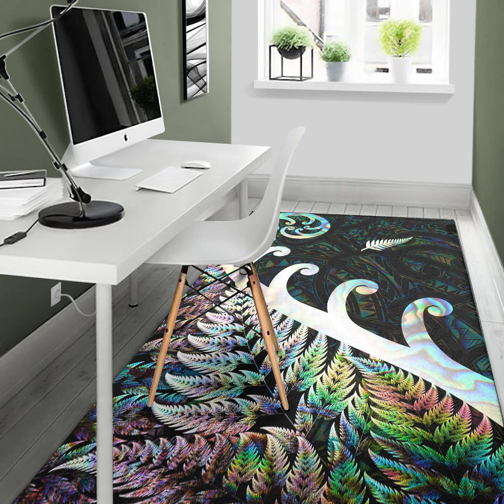 new-zealand-rugby-maori-area-rug-silver-fern-koru-vibes-paua-shell