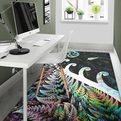 new-zealand-rugby-maori-area-rug-silver-fern-koru-vibes-paua-shell