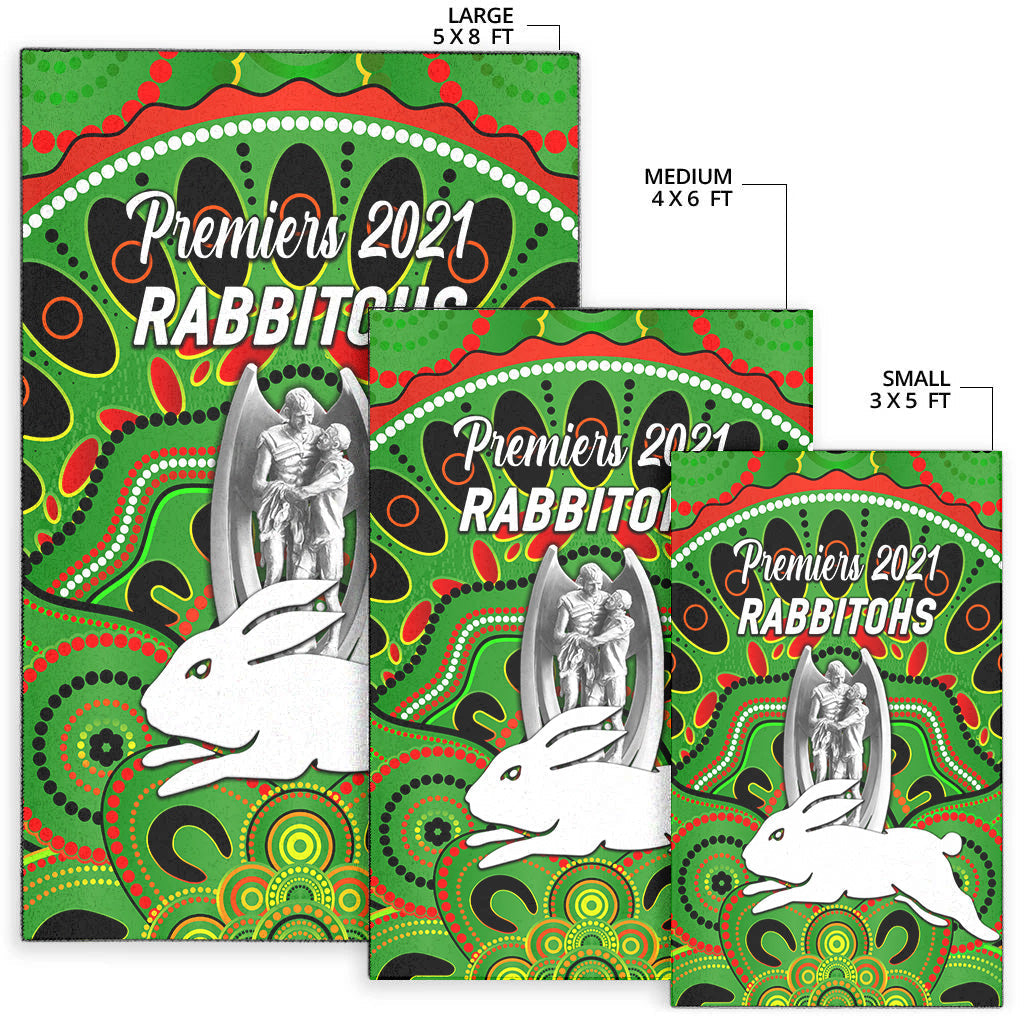south-sydney-rabbitohs-area-rug-2021-indigenous-premiers-trophy-green