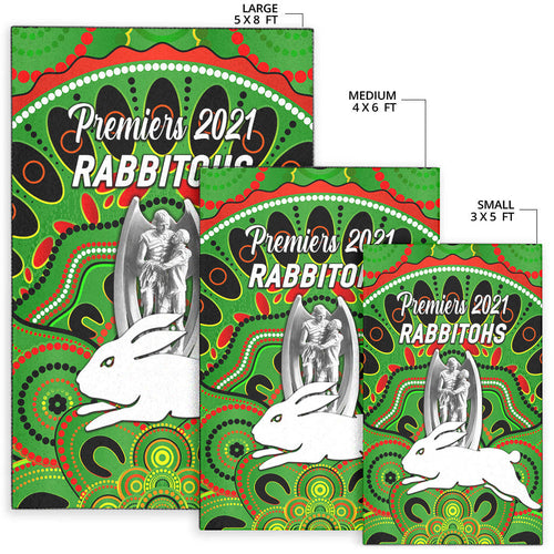 south-sydney-rabbitohs-area-rug-2021-indigenous-premiers-trophy-green