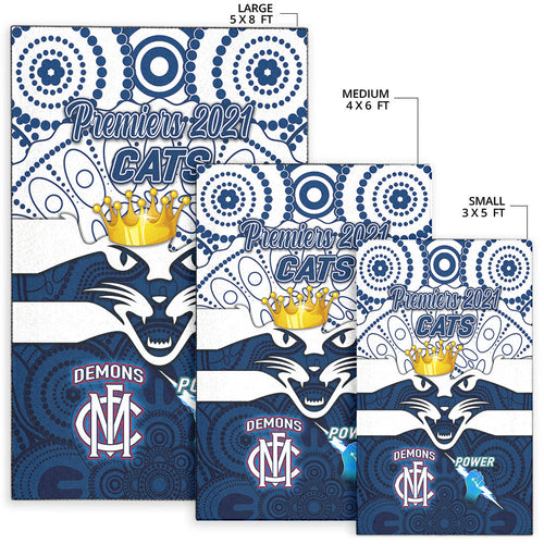 geelong-cats-indigenous-area-rug-football-2021-premiers-the-king