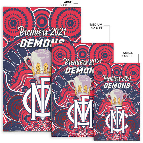 melbourne-demons-indigenous-area-rug-football-2021-premiers-trophy
