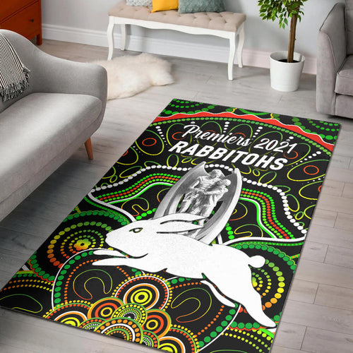 south-sydney-rabbitohs-area-rug-2021-indigenous-premiers-trophy-black