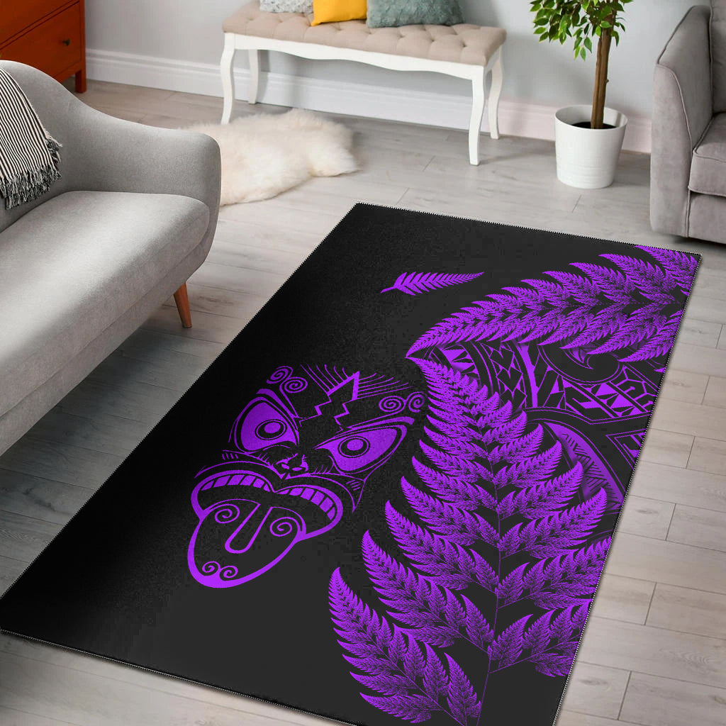new-zealand-haka-rugby-maori-area-rug-silver-fern-vibes-purple