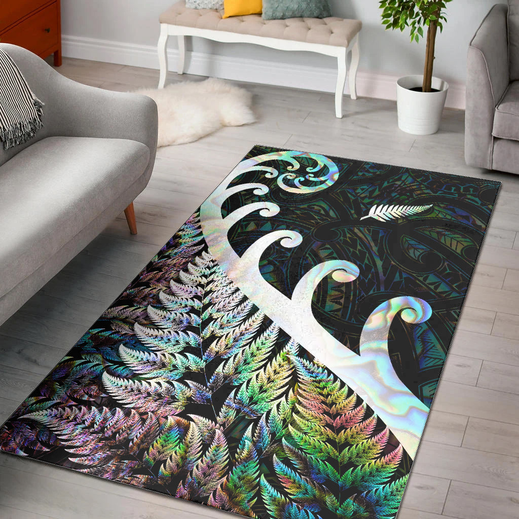 new-zealand-rugby-maori-area-rug-silver-fern-koru-vibes-paua-shell