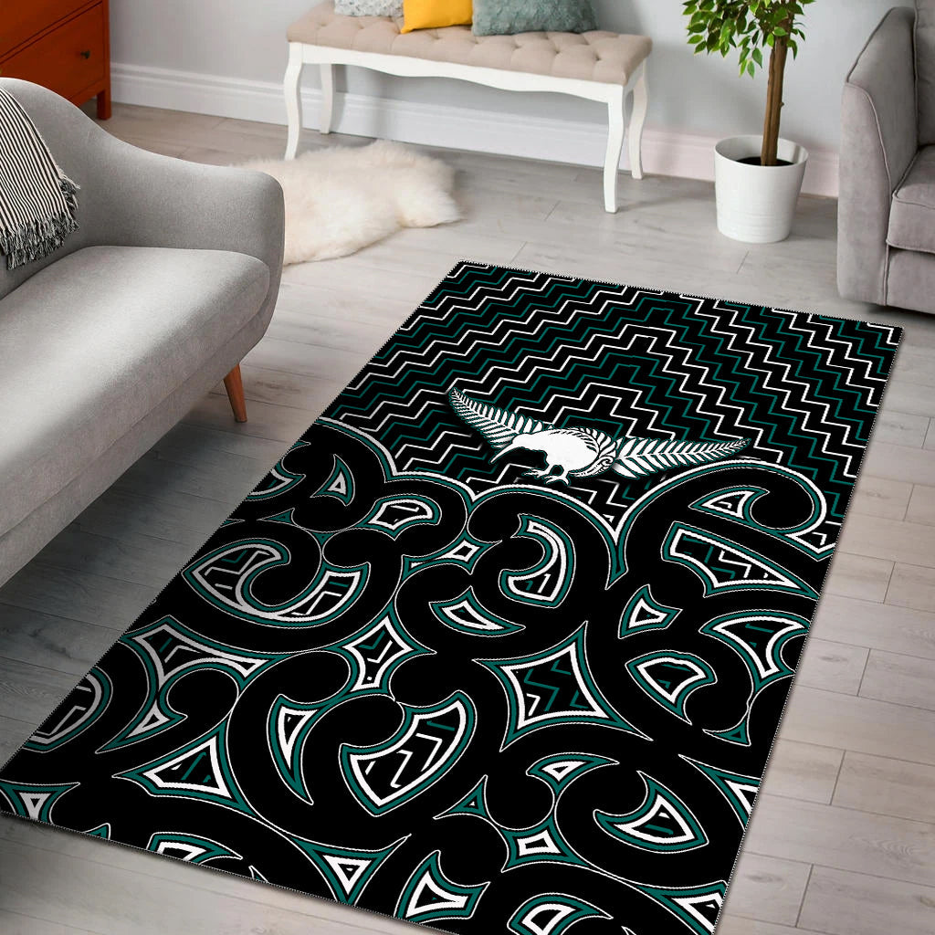 new-zealand-area-rug-maori-graphic-tee-patterns-green