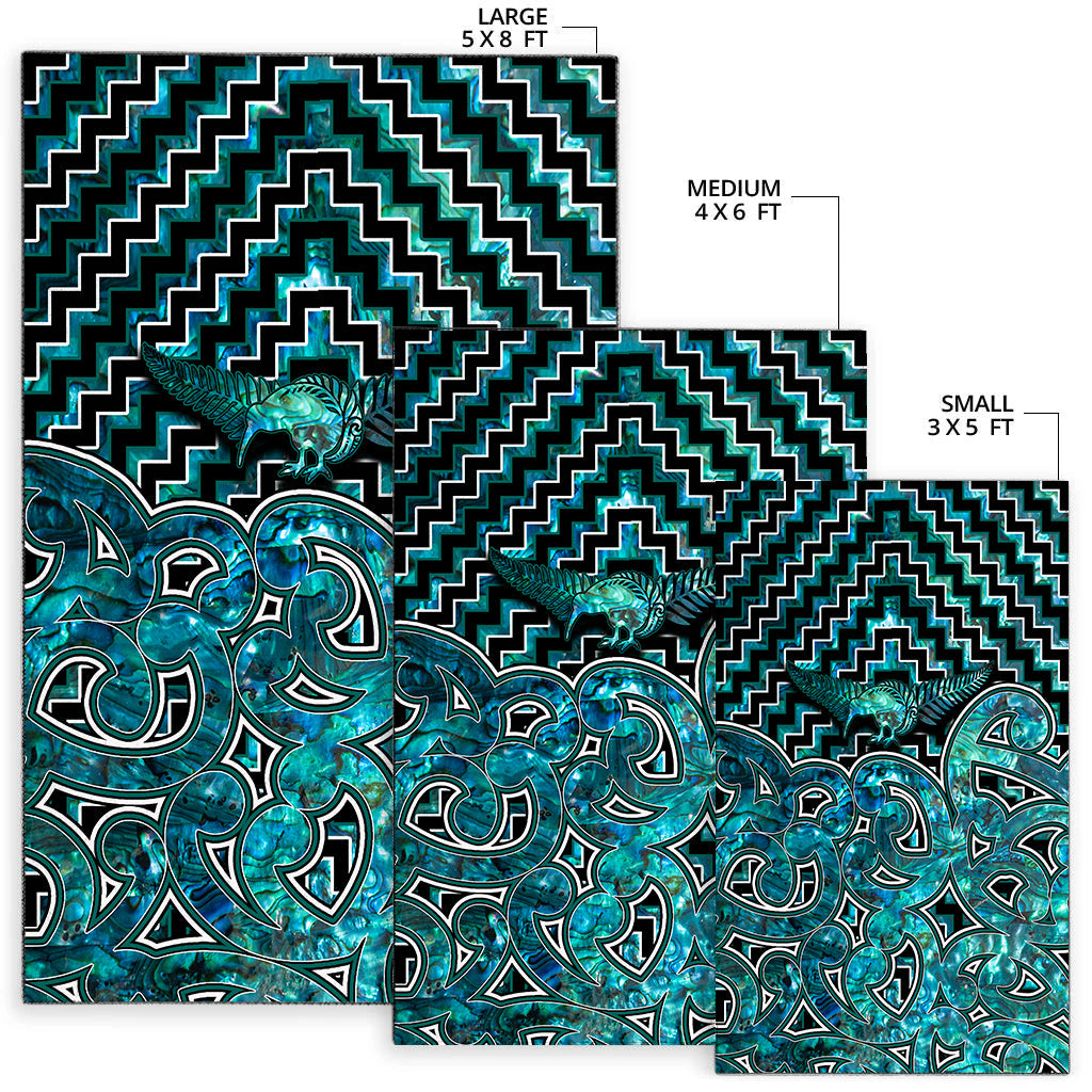 new-zealand-area-rug-maori-graphic-tee-patterns-paua-shell