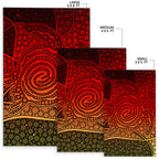 turtle-area-rug-aboriginal-red-style